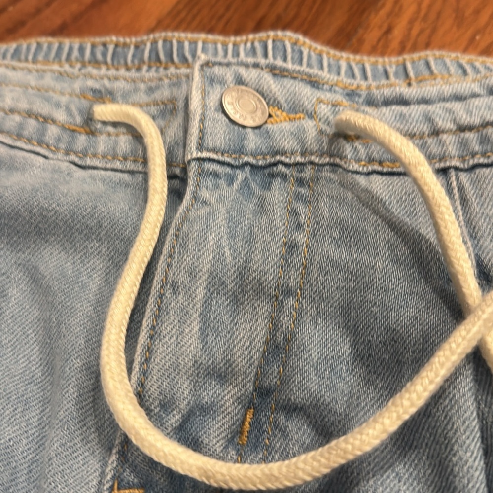 Wild Fable Light Blue Denim Skirt with Elastic Waist